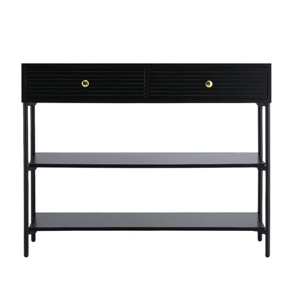 Artiss Console Table 3-Tier Black - Image 3