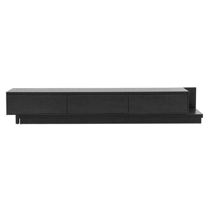 Artiss Extendable TV Unit 200CM 3 Storage Drawers Dark Walnut & Black - Image 5