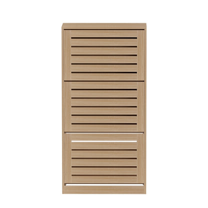 Artiss Shoe Cabinet Storage Drawer 45 Pairs Pine - Image 3