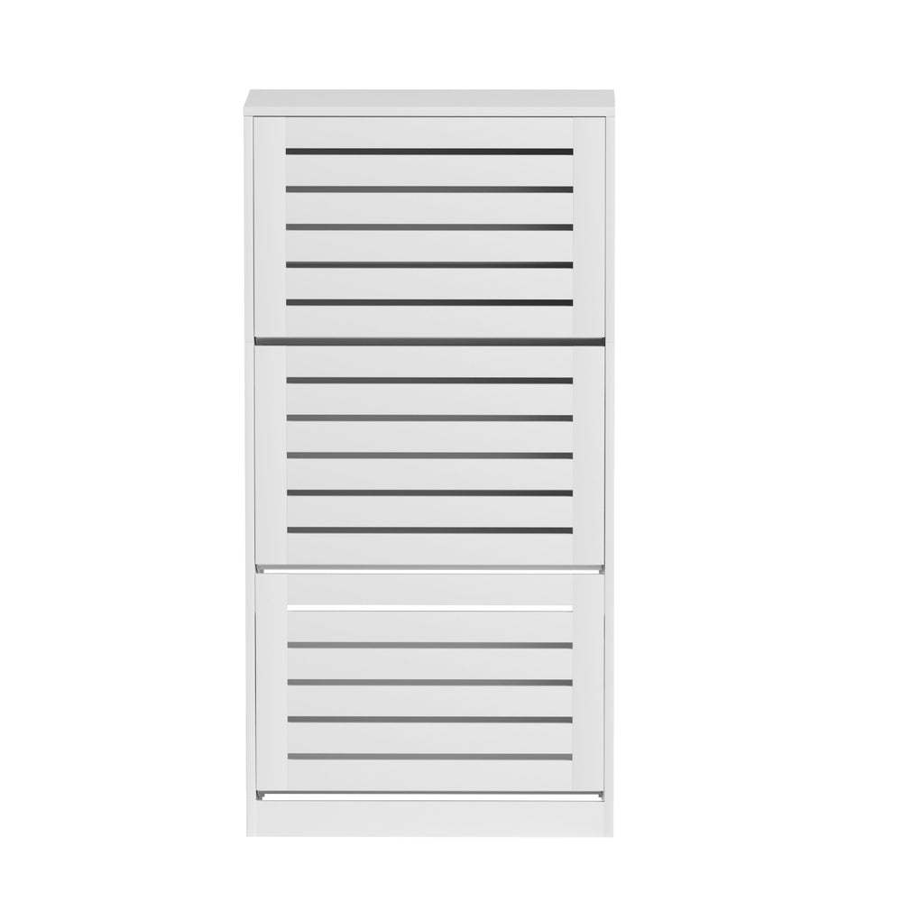 Artiss Shoe Cabinet Storage Drawer 45 Pairs White - Image 3