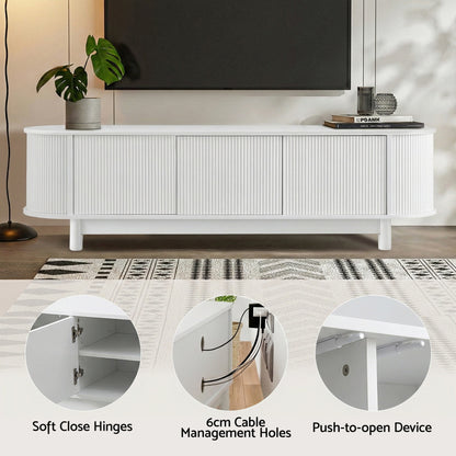 Artiss TV Unit Entertainment Unit Storage Cabinet 160cm White - Image 7