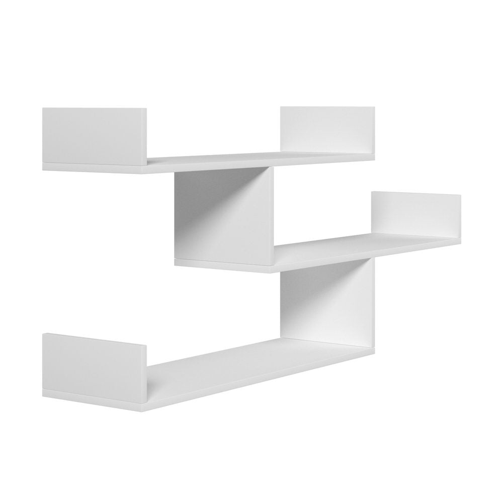Artiss Floating Wall Shelf 3 Tier White - Image 3