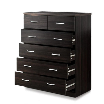 Artiss 6 Chest of Drawers - ANDES Walnut - Image 3
