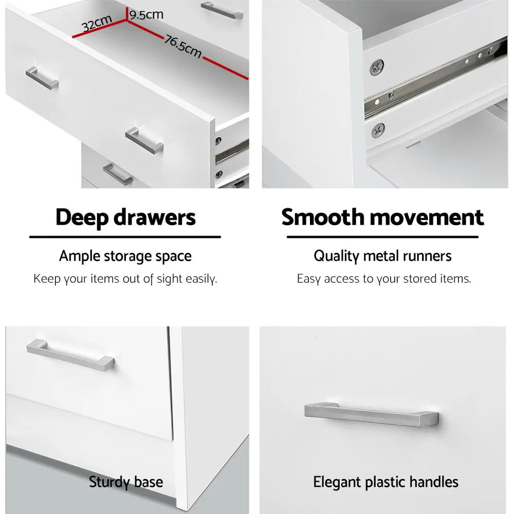 Artiss 6 Chest of Drawers - ANDES White - Image 7