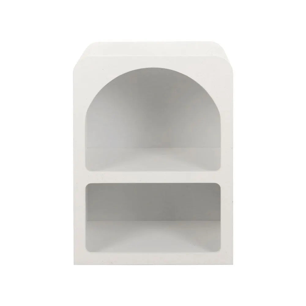 Artiss 2x Bedside Table 2 Shelves - ARCHED White - Image 4