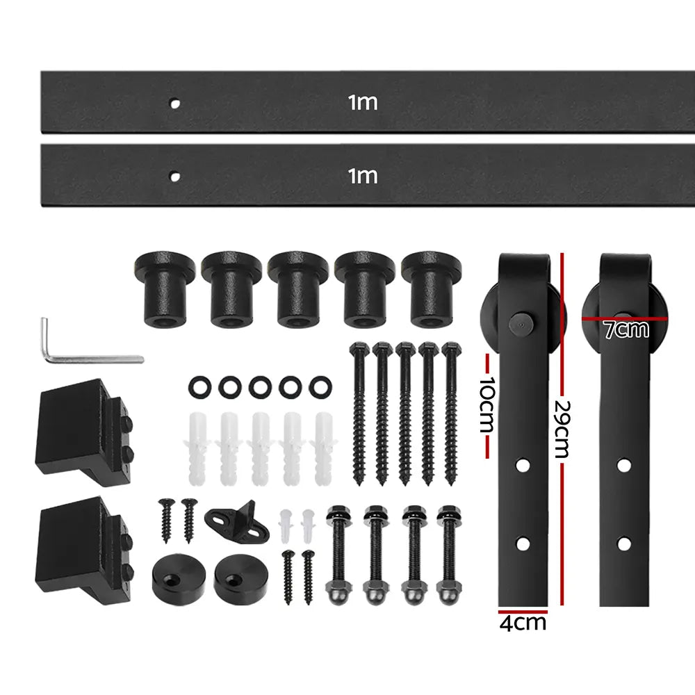 Cefito Sliding Barn Door Hardware Track Set 2m - Image 2