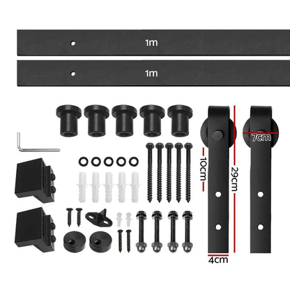 Cefito Sliding Barn Door Hardware Track Set 2m - Image 2