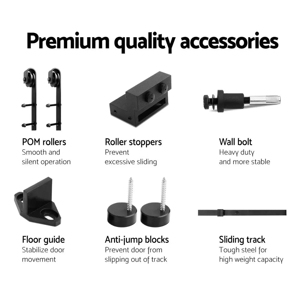 Cefito Sliding Barn Door Hardware Track Set 2m - Image 5