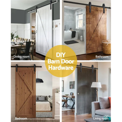 Cefito Sliding Barn Door Hardware Track Set 1.83m - Image 3