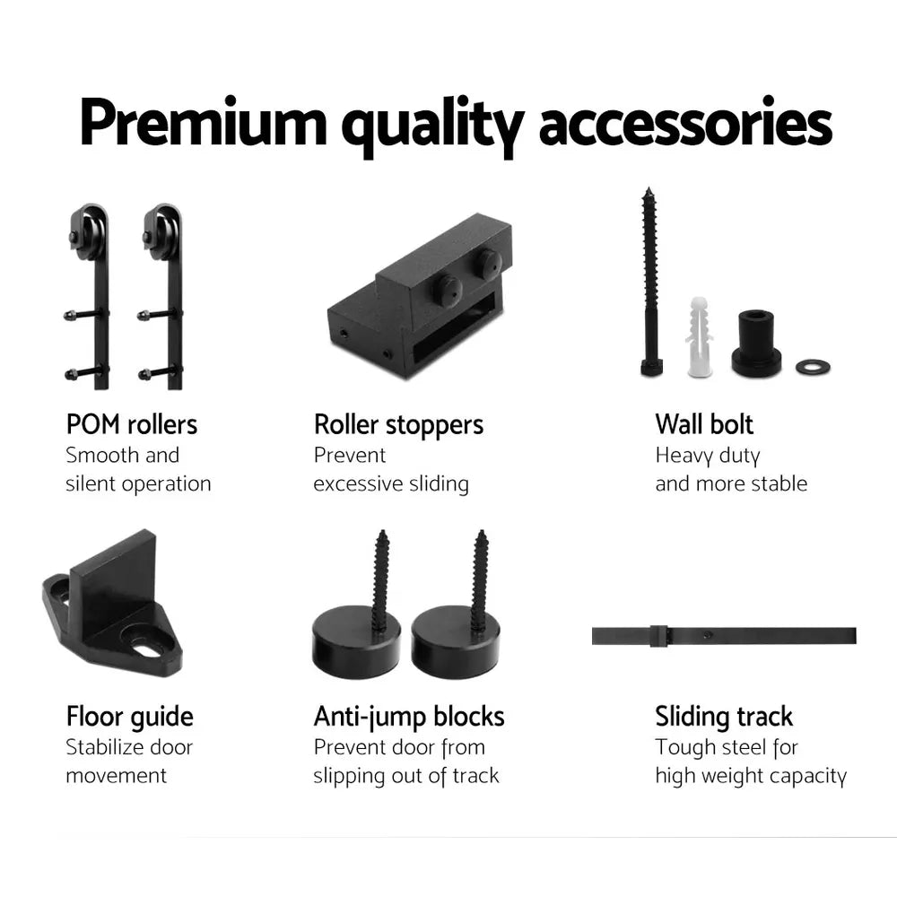 Cefito Sliding Barn Door Hardware Track Set 1.83m - Image 5
