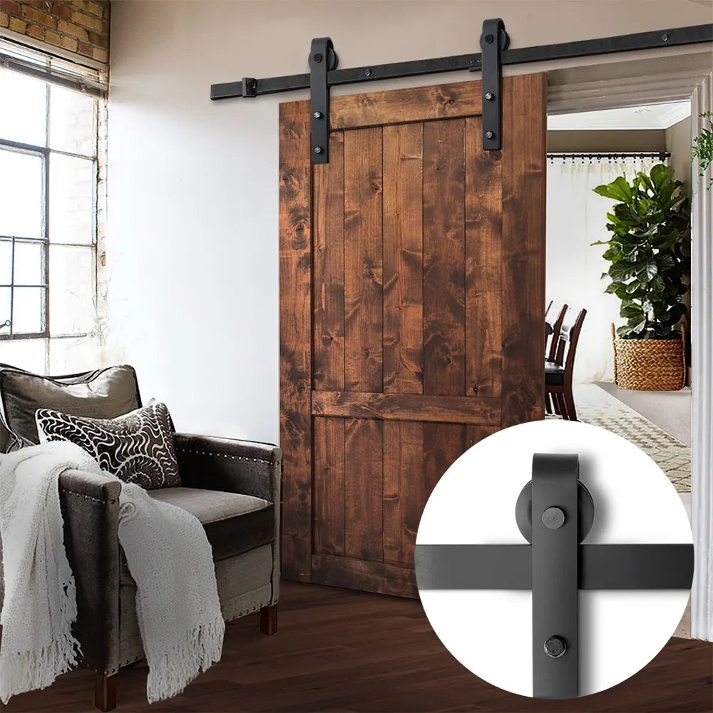 Cefito Sliding Barn Door Hardware Track Set 1.83m - Image 7