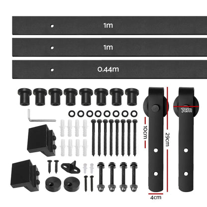 Cefito Sliding Barn Door Hardware Track Set 2.44m - Image 2