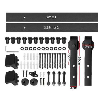 Cefito Sliding Barn Door Hardware Track Set 3.66m - Image 2