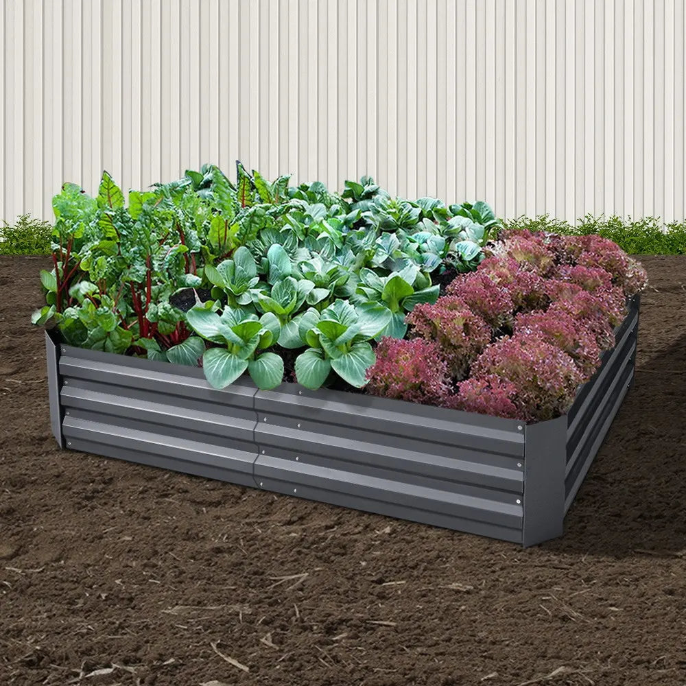 Green Fingers Garden Bed 150x90cm Planter Box Raised Container Galvanised Steel - Image 8