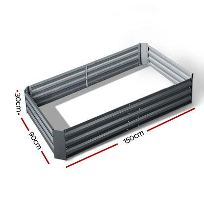 Green Fingers Garden Bed 150x90cm Planter Box Raised Container Galvanised Steel - Image 2