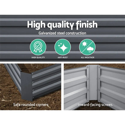 Green Fingers Garden Bed 150x90cm Planter Box Raised Container Galvanised Steel - Image 5