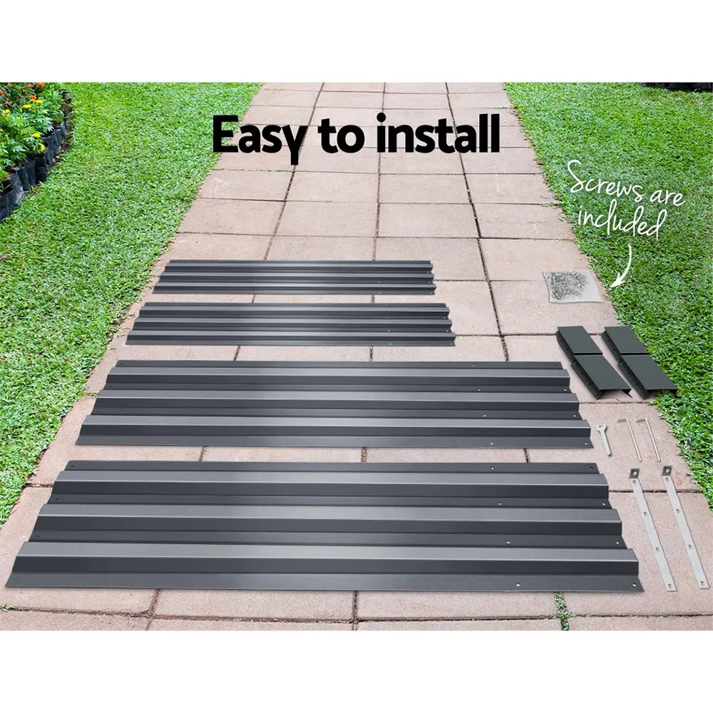Green Fingers Garden Bed 150x90cm Planter Box Raised Container Galvanised Steel - Image 6