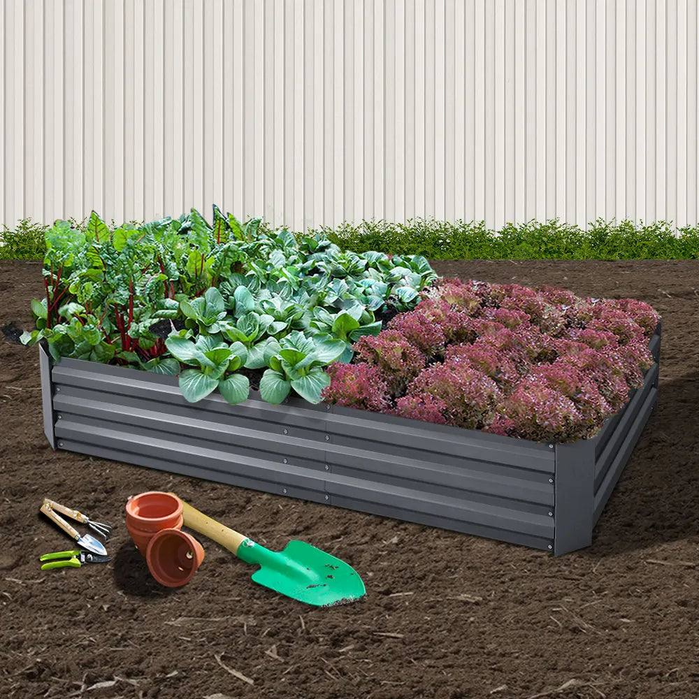 Green Fingers Garden Bed 180x90cm Planter Box Raised Container Galvanised Steel - Image 7