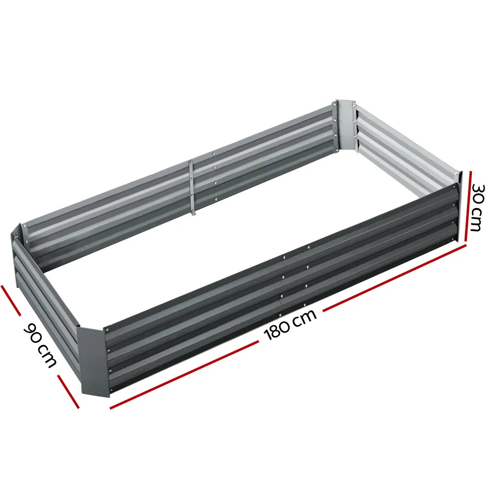 Green Fingers Garden Bed 180x90cm Planter Box Raised Container Galvanised Steel - Image 2
