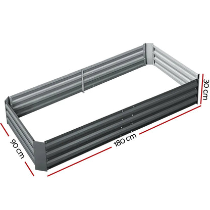 Green Fingers Garden Bed 180x90cm Planter Box Raised Container Galvanised Steel - Image 2