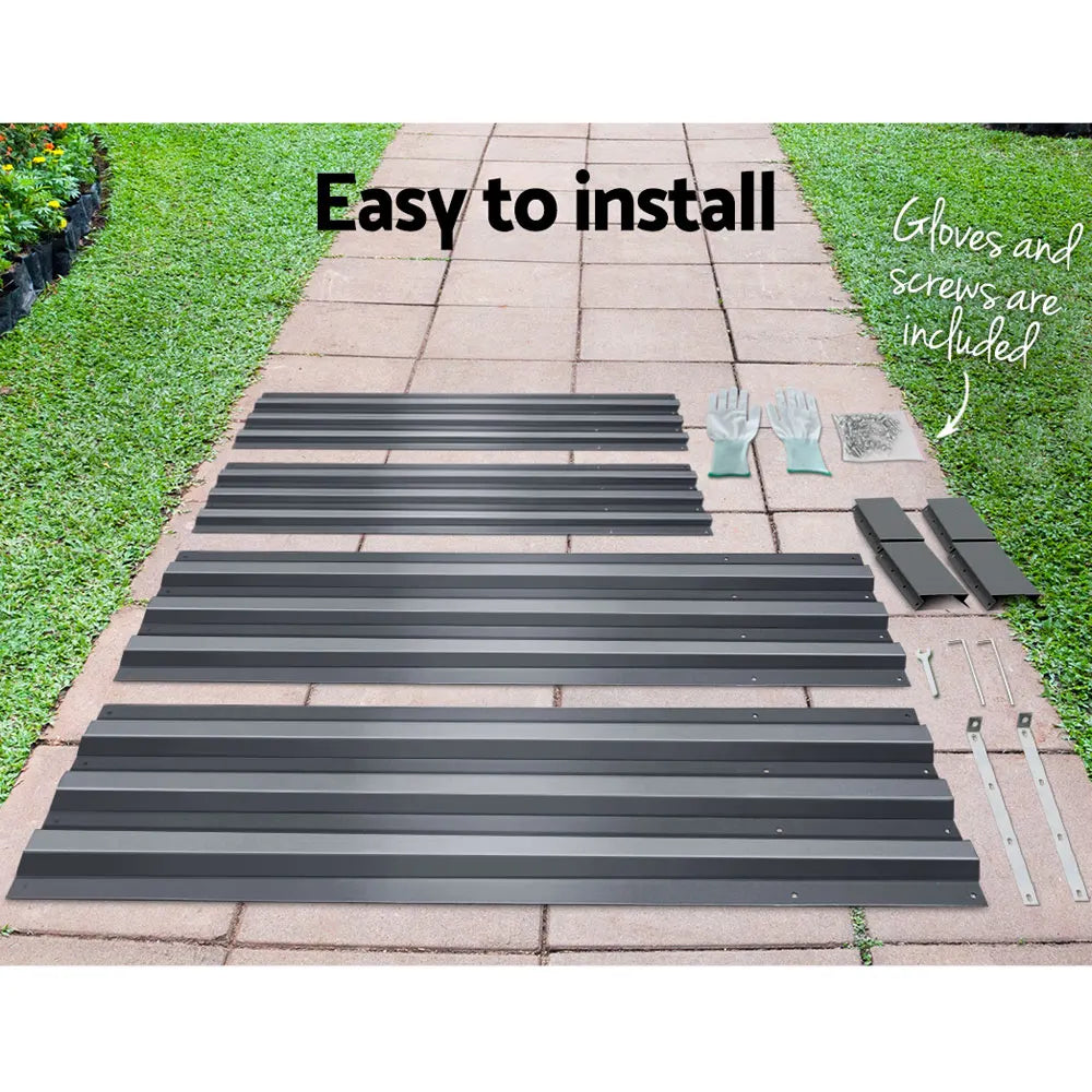 Green Fingers Garden Bed 180x90cm Planter Box Raised Container Galvanised Steel - Image 6