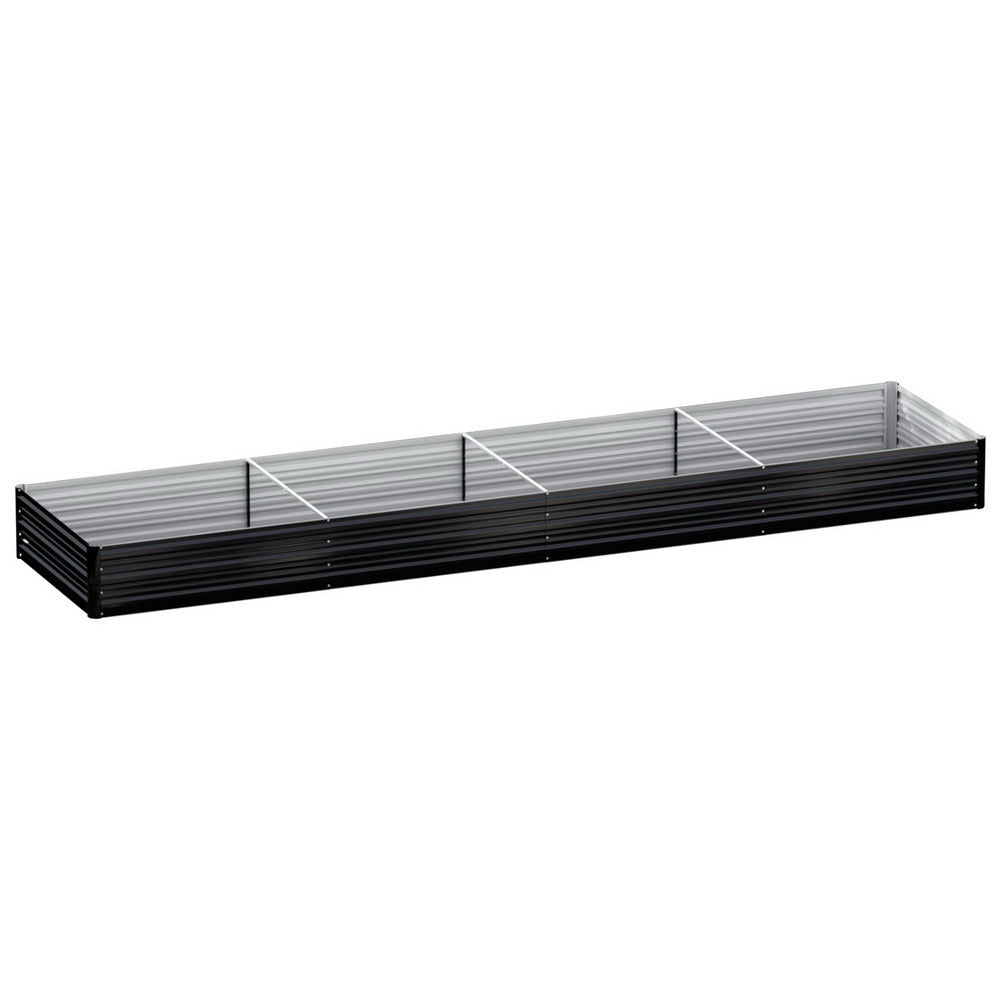 Green Fingers Raised Garden Bed 2 Pcs 210x90cm Planter Box Container Galvanised Metal Outdoor - Image 3