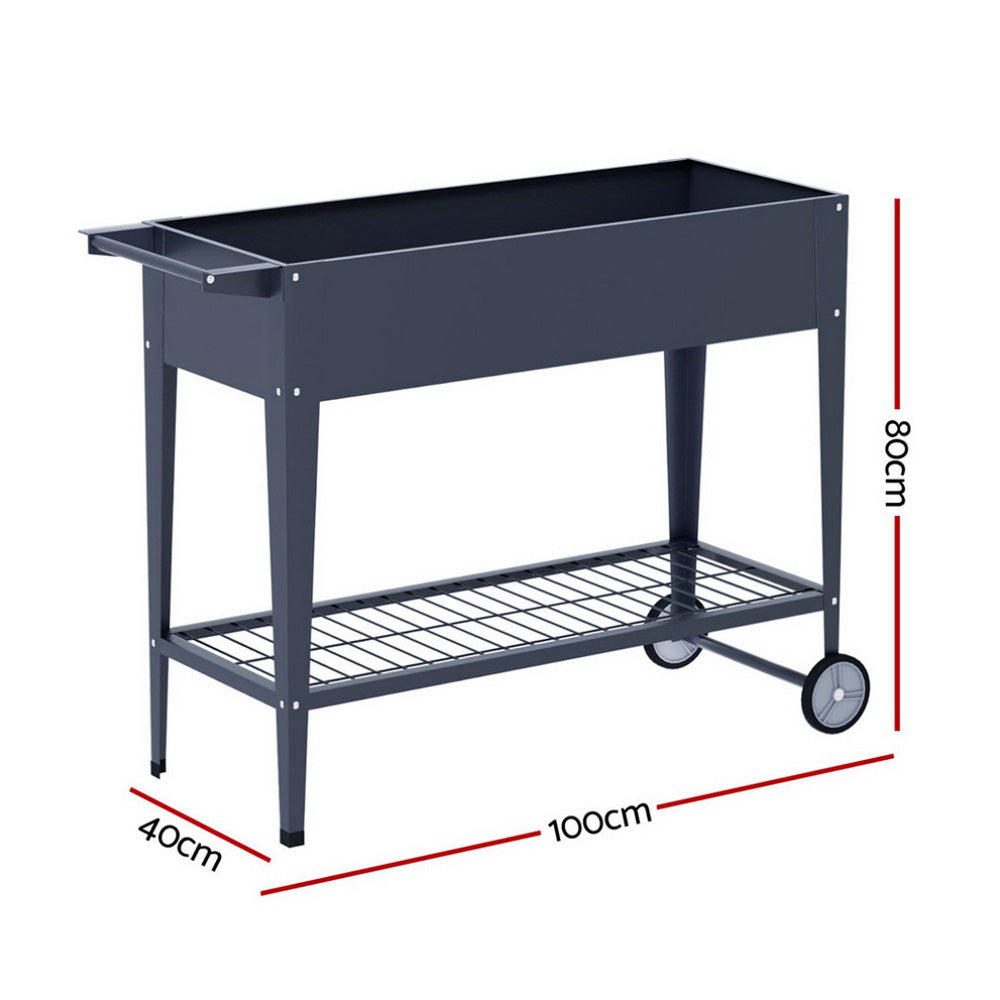 Green Fingers Raised Garden Bed x2 Elevated 100X40X80cm Planter Box Raised Container Herb - Image 2
