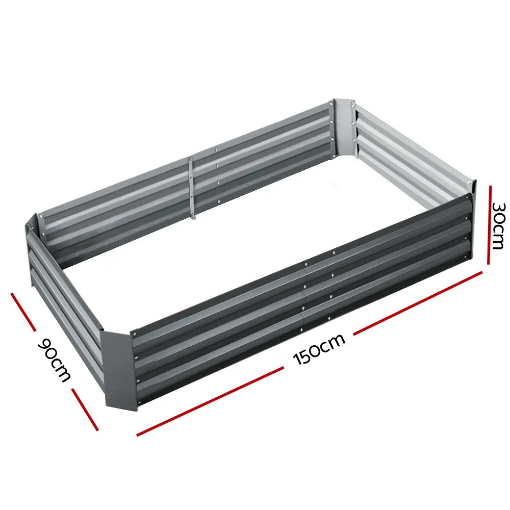 Green Fingers 2x Garden Bed 150x90cm Planter Box Raised Container Galvanised Herb - Image 2