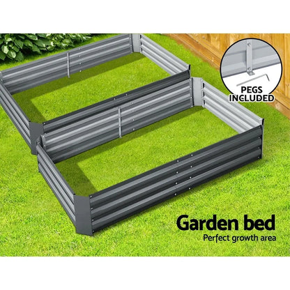 Green Fingers 2x Garden Bed 150x90cm Planter Box Raised Container Galvanised Herb - Image 5