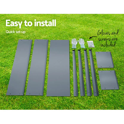 Green Fingers Garden Bed Elevated 100X80X30cm Planter Box Container Galvanised - Image 6
