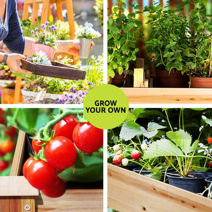 Green Fingers Garden Bed Elevated 120x60x80cm Wooden Planter Box Raised Container - Image 5
