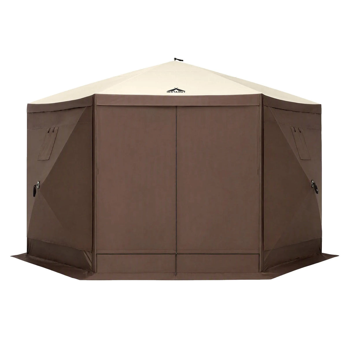 Instahut Gazebo Pop Up Tent 3.6x3.6m Outdoor Marquee Camping Screen w/Curtain Net - Image 3