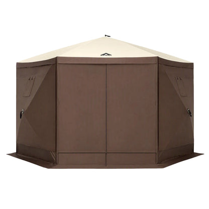 Instahut Gazebo Pop Up Tent 3.6x3.6m Outdoor Marquee Camping Screen w/Curtain Net - Image 3