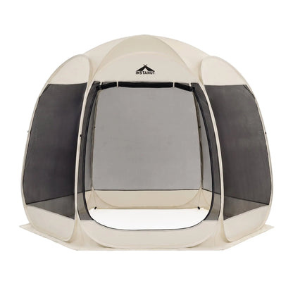 Instahut Gazebo Pop Up Tent 2.7x1.35m Outdoor Marquee Camping Screen 6 Sided - Image 2