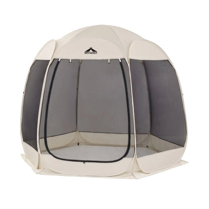 Instahut Gazebo Pop Up Tent 2.7x1.35m Outdoor Marquee Camping Screen 6 Sided - Image 4