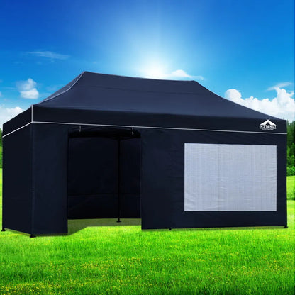 Instahut Gazebo Pop Up Marquee 3x6 Folding Tent Gazebos Camping 500D Oxford Navy - Image 7
