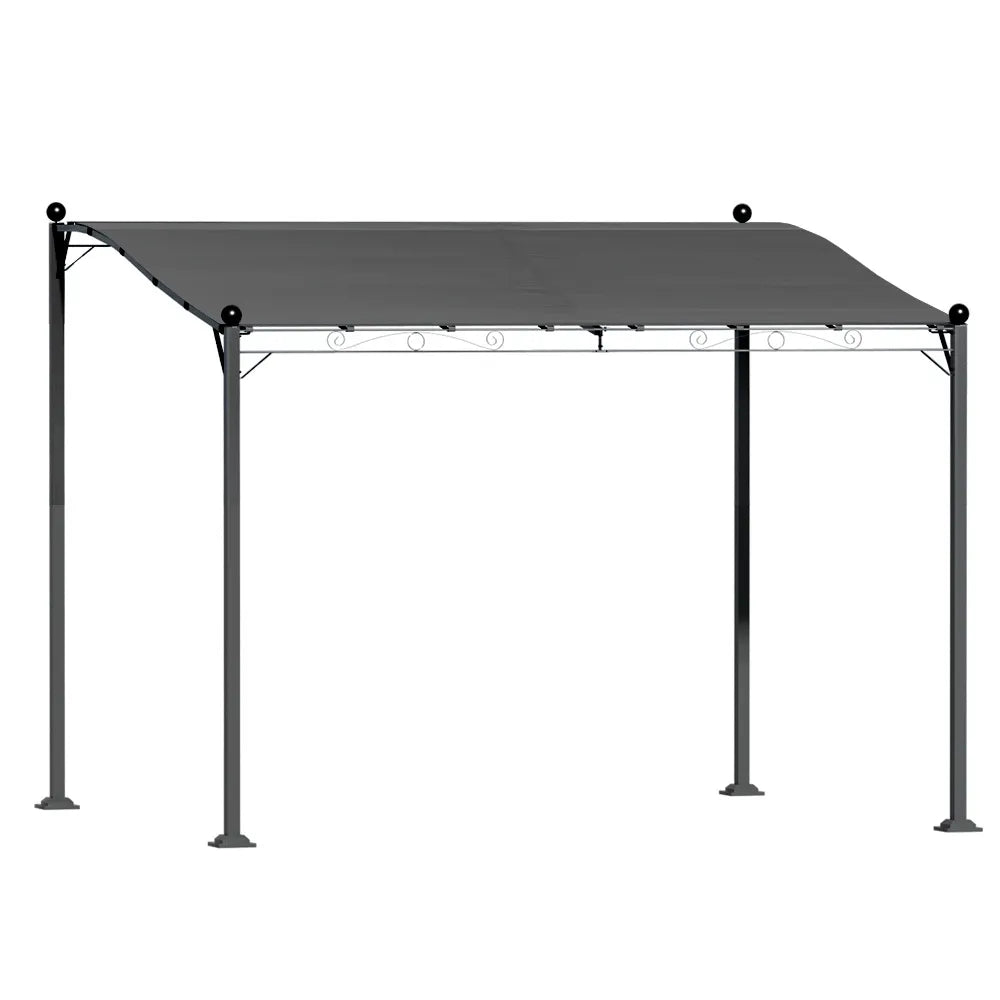 Instahut Gazebo Marquee 3m Outdoor Event Wedding Tent Camping Party Shade Iron Art Canopy Grey - Image 7