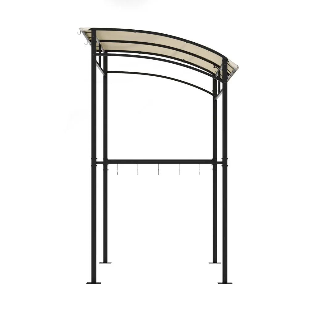 Instahut Gazebo Outdoor BBQ Grill Patio Garden Marquee Shade Shelter Shelf Hooks Beige - Image 3
