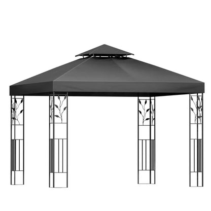 Instahut Gazebo 3x3m Marquee Outdoor Wedding Party Event Tent Home Iron Art Shade Grey - Image 7