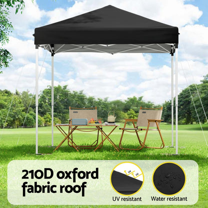 Instahut Gazebo 2x2m Outdoor Patio Garden Marquee Shade Black - Image 4