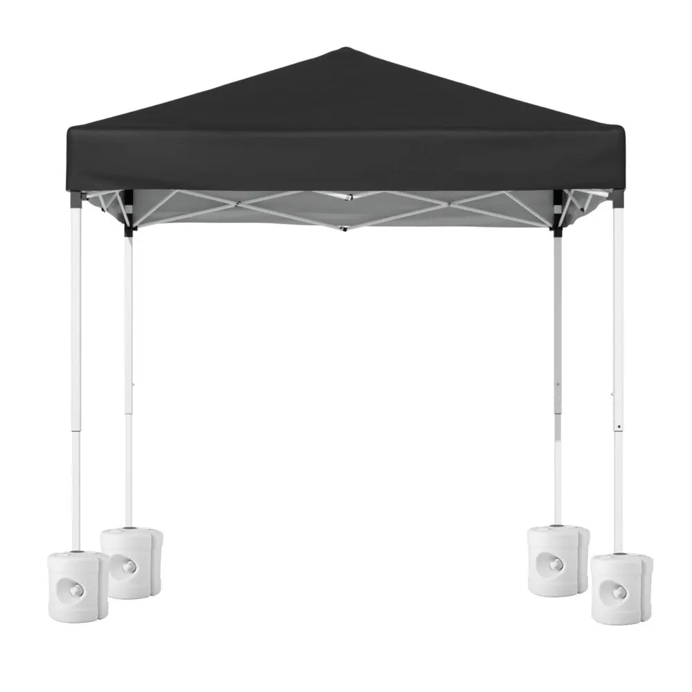 Instahut Gazebo 2x2m Outdoor Patio Garden Marquee Shade w/ Base Pods Black - Image 3