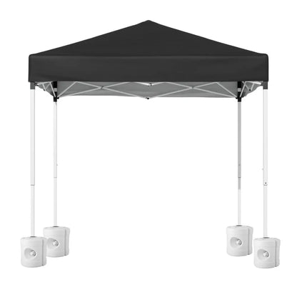 Instahut Gazebo 2x2m Outdoor Patio Garden Marquee Shade w/ Base Pods Black - Image 3