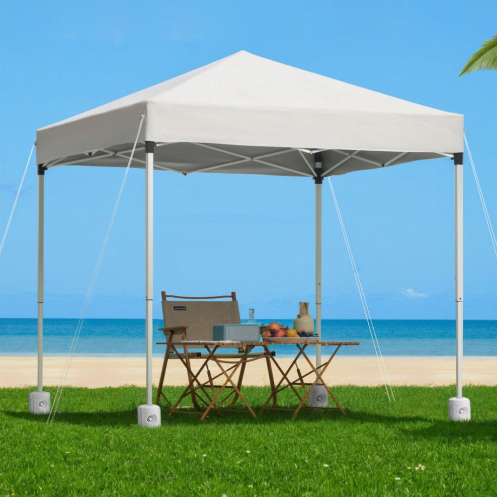 Instahut Gazebo 2x2m Outdoor Patio Garden Marquee Shade w/ Base Pods White - Image 7
