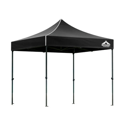Instahut Gazebo Pop Up Marquee 3x3m Folding Tent Wedding Outdoor Camping Canopy Gazebos Shade Black - Image 8