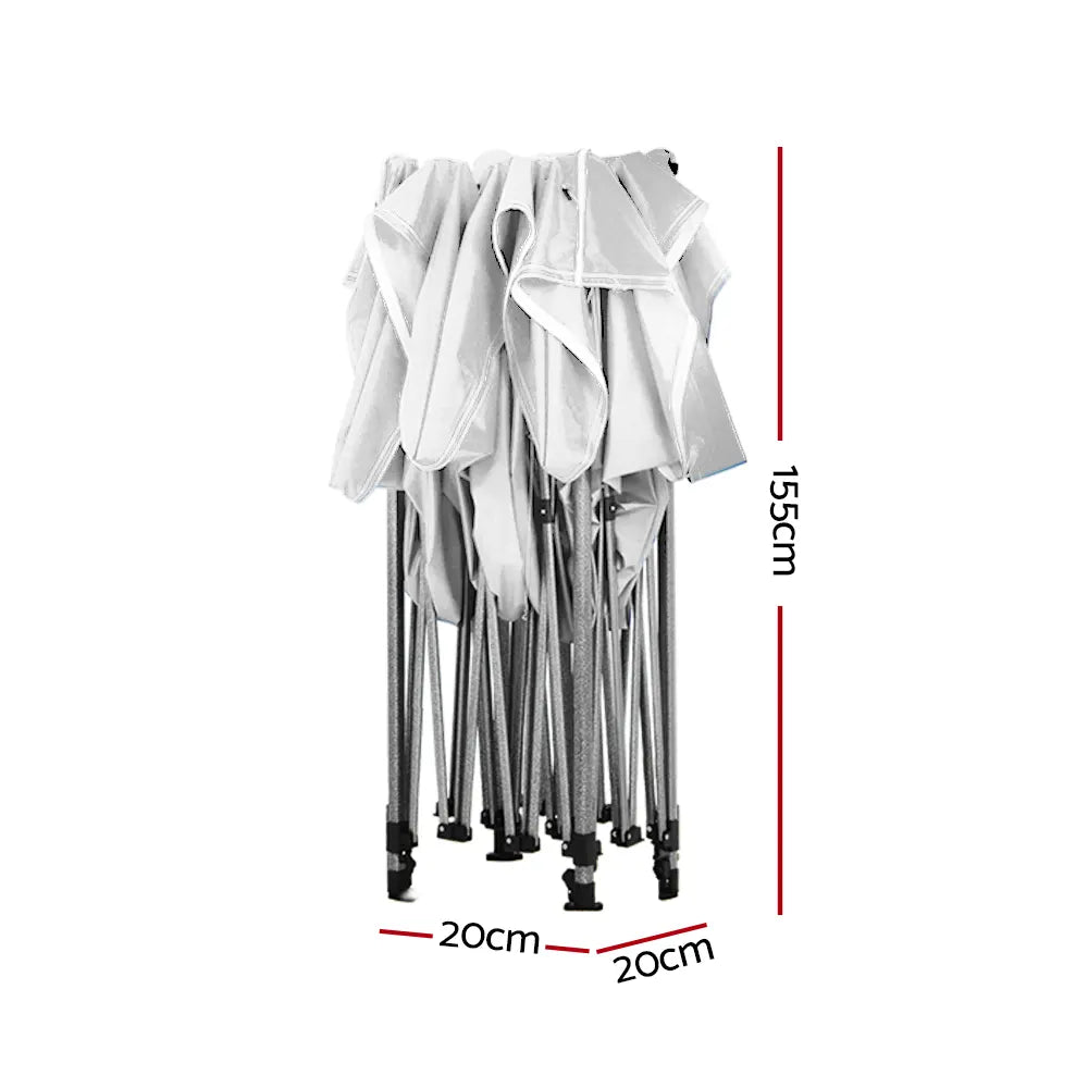 Instahut Gazebo Pop Up Marquee 3x3 Folding Tent Outdoor Camping 500D Oxford - Image 3
