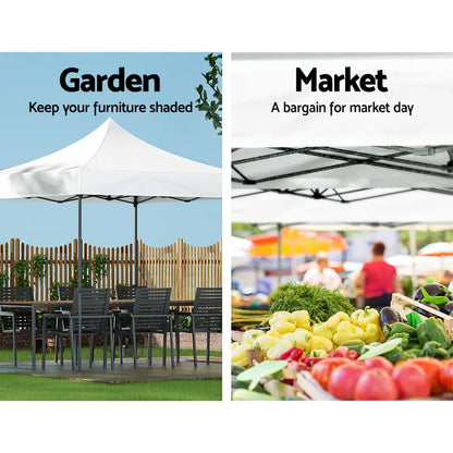 Instahut Gazebo Pop Up Marquee 3x3 Folding Tent Outdoor Camping 500D Oxford - Image 4