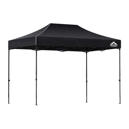 Instahut Gazebo Pop Up Marquee 3x4.5 Folding Tent 500D Wedding Camping Black - Image 8