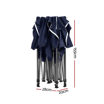 Instahut Gazebo Pop Up Marquee 3x4.5m Folding Tent Camping 500D Oxford Navy - Image 3