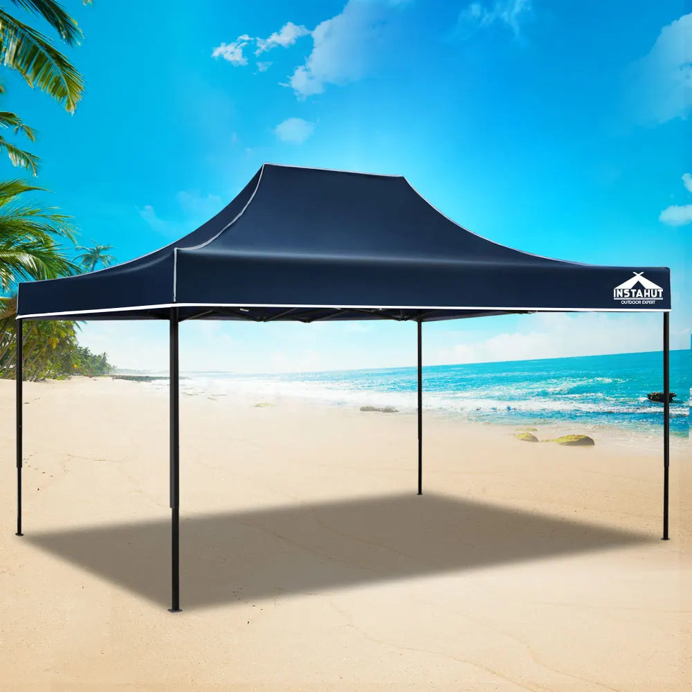 Instahut Gazebo Pop Up Marquee 3x4.5m Folding Tent Camping 500D Oxford Navy - Image 7