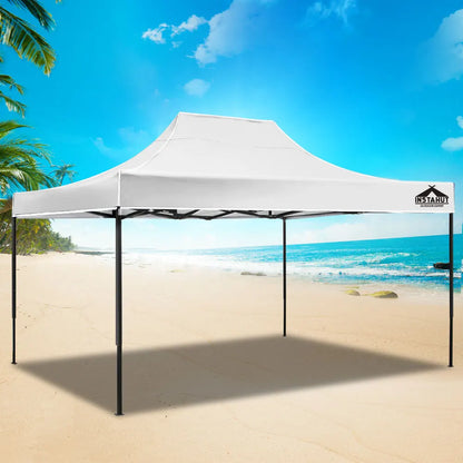 Instahut Gazebo Pop Up Marquee 3x4.5 Folding Tent 500D Oxford Fabric White - Image 7